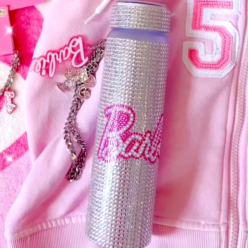 Barbie Rhinestone Water Bottle 💗
